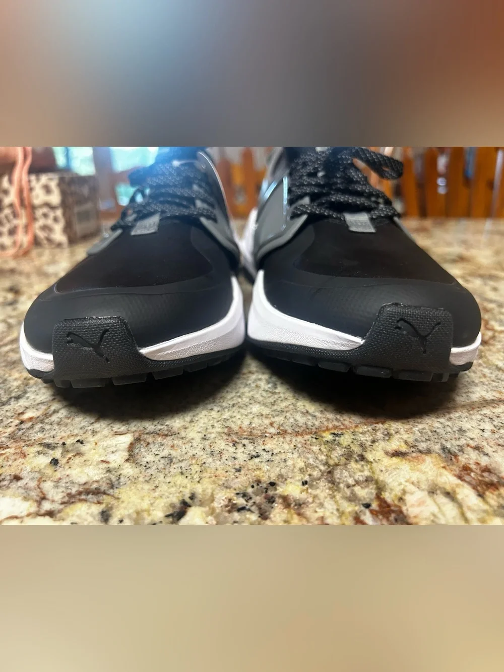 NWT Puma Golf System Waterproof Men 9 Black/Gray Low-Top Sneaker Athletic Shoes